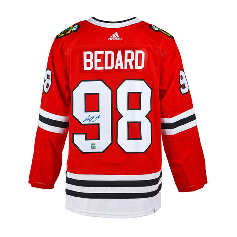Camiseta de local Adidas Pro de los Chicago Blackhawks firmada por Connor Bedard