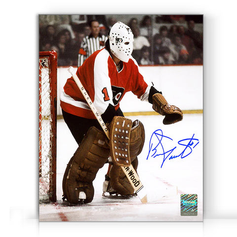 Foto de 8 x 10 firmada por el padre de Bernie de los Philadelphia Flyers