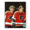 Fotografía de 8 x 10 de los Philadelphia Flyers firmada por Bobby Clarke y Bill Barber