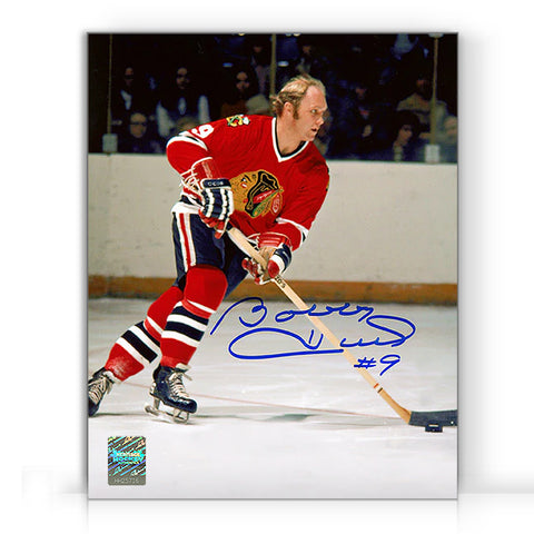Bobby Hull firmó una foto de acción de 8 x 10 de los Chicago Blackhawks