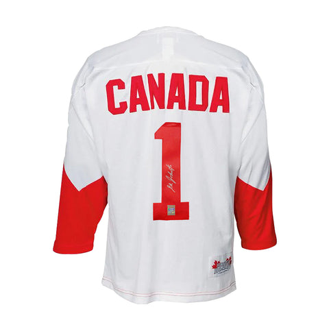 Camiseta de la Summit Series de 1972 firmada por el equipo de Canadá de Ed Johnston