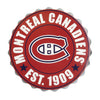 Logotipo de pared con tapas de botellas de los Montreal Canadiens de la NHL