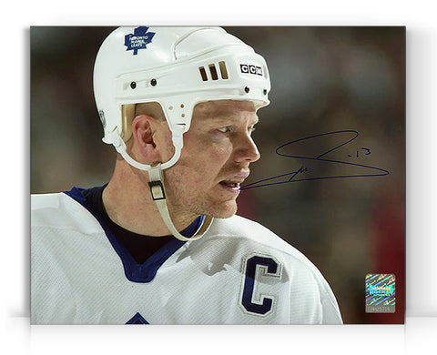 Mats Sundin, fotografía de primer plano de los Toronto Maple Leafs, tamaño 8 x 10, firmada