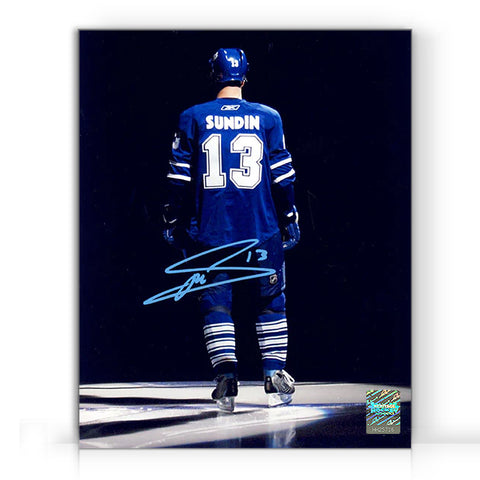 Fotografía de presentación de los Toronto Maple Leafs firmada por Mats Sundin, tamaño 8 x 10