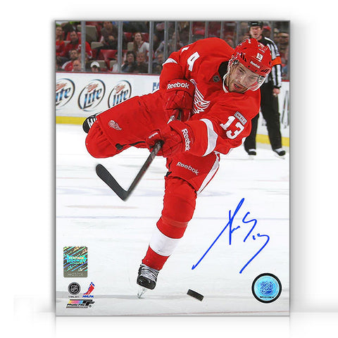 Pavel Datsyuk firmó una fotografía de 8 x 10 de los Detroit Red Wings