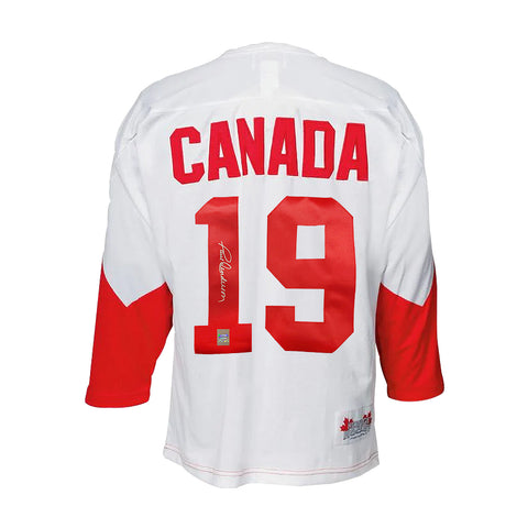 Camiseta de la Summit Series 1972 del equipo de Canadá firmada por Paul Henderson