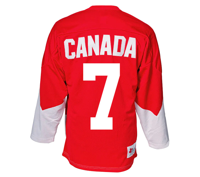 Camiseta de visitante del equipo de Canadá 1972, color blanco