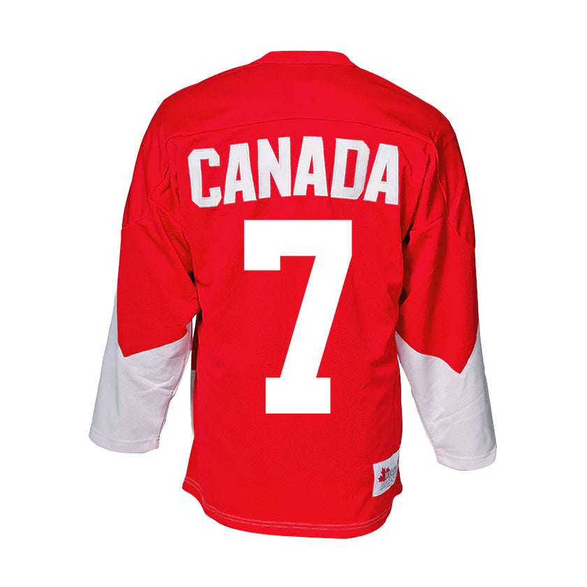 Camiseta de visitante del equipo de Canadá 1972, color blanco