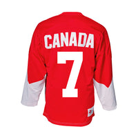 Camiseta de visitante del equipo de Canadá 1972, color blanco