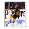 Fotografía de acción de 8 x 10 firmada por Ray Bourque de los Boston Bruins