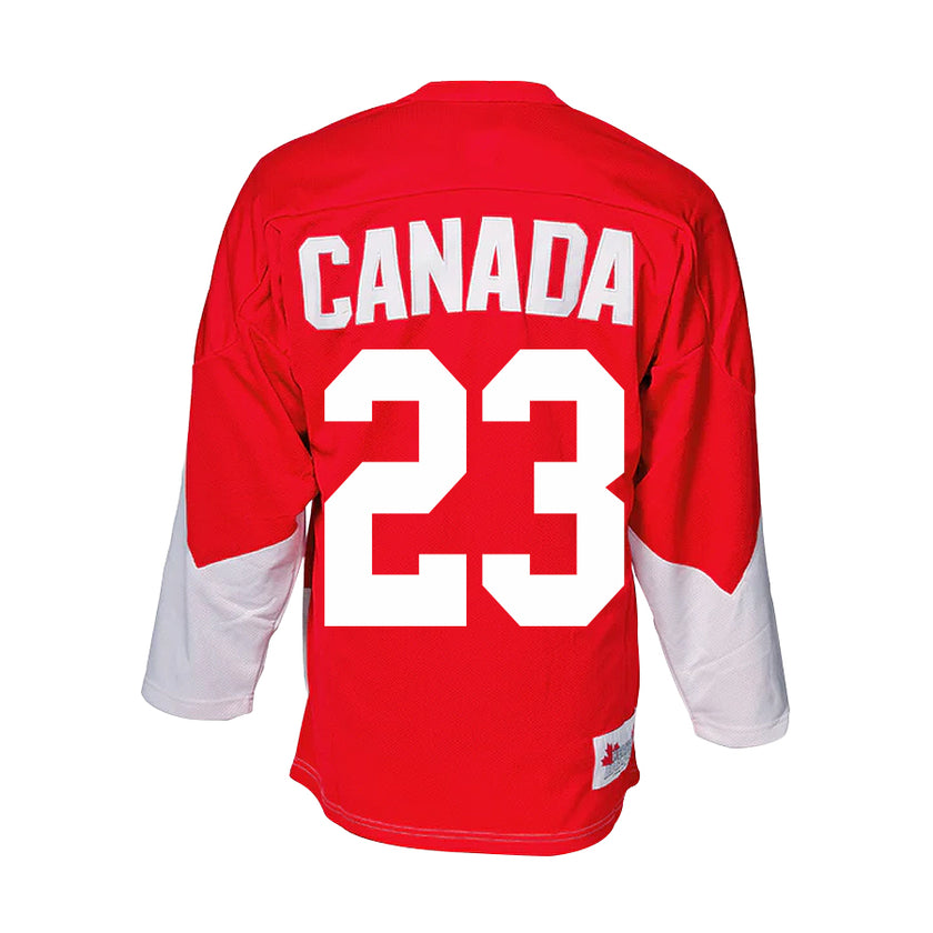 Camiseta de visitante del equipo de Canadá 1972, color blanco