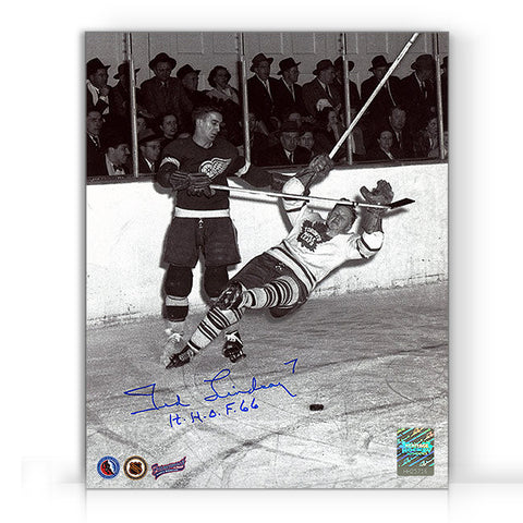 Foto de 8x10 firmada por Ted Lindsay de los Detroit Red Wings