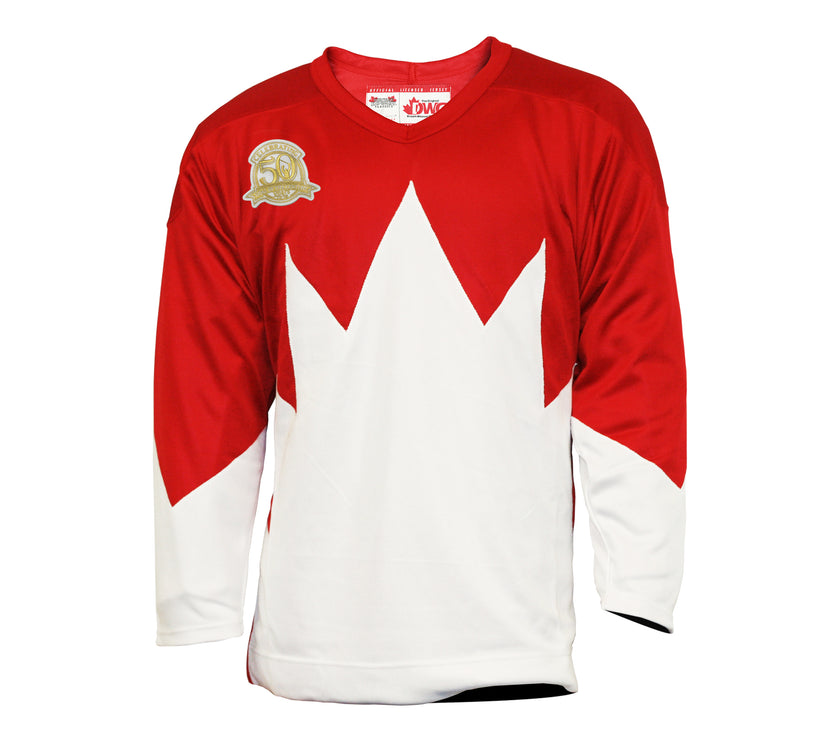 Camiseta local del equipo de Canadá de 1972 firmada por Paul Henderson en edición limitada por el 50.° aniversario