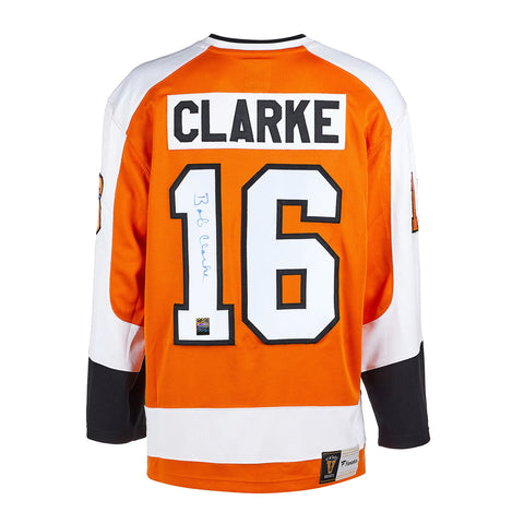 Camiseta vintage de los Philadelphia Flyers firmada por Bobby Clarke