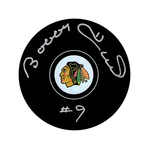 Disco de los Chicago Blackhawks firmado por Bobby Hull