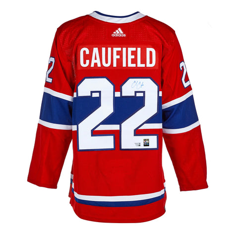 Camiseta Adidas Pro Home de los Montreal Canadiens firmada por Cole Caufield