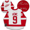 Camiseta de visitante de los fanáticos de los Detroit Red Wings firmada por Gordie Howe