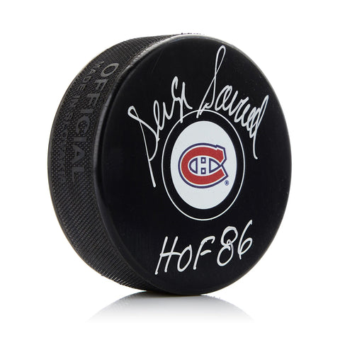 Serge Savard firmó el disco de los Montreal Canadiens con una nota para el Salón de la Fama