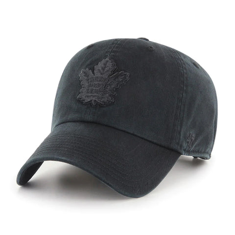 Gorra básica NHL 47 Clean Up de los Toronto Maple Leafs en color negro sobre negro