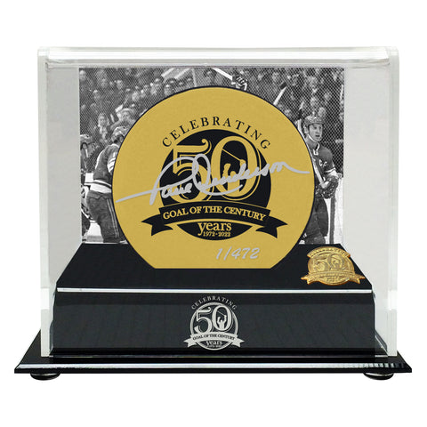 Disco de oro del gol del siglo de edición limitada firmado por Paul Henderson en conmemoración del 50.° aniversario
