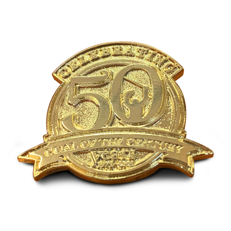 Pin de coleccionista del 50.º aniversario del Gol del siglo