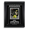 Fotografía enmarcada grabada de Aaron Rodgers de los Green Bay Packers - Action Spotlight