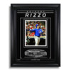 Fotografía enmarcada grabada de Anthony Rizzo Chicago Cubs - Home Run