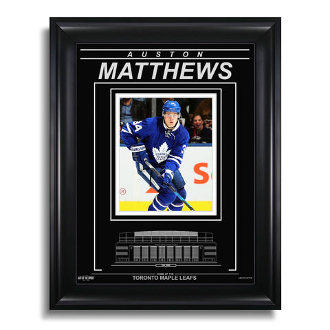 Fotografía enmarcada grabada de Auston Matthews Toronto Maple Leafs - Action Forward