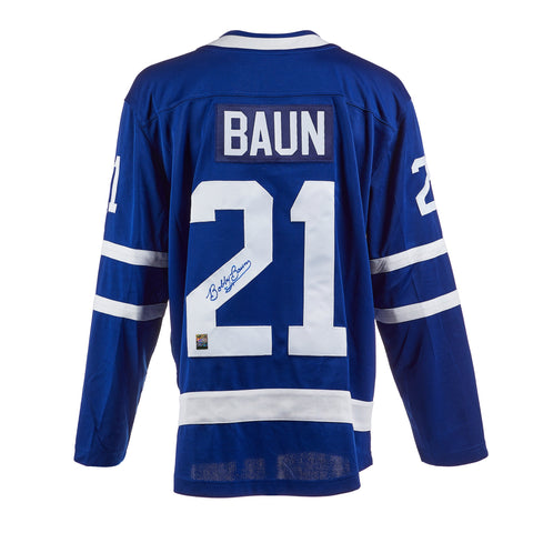 Camiseta de fanático de Toronto Maple Leafs firmada por Bobby Baun