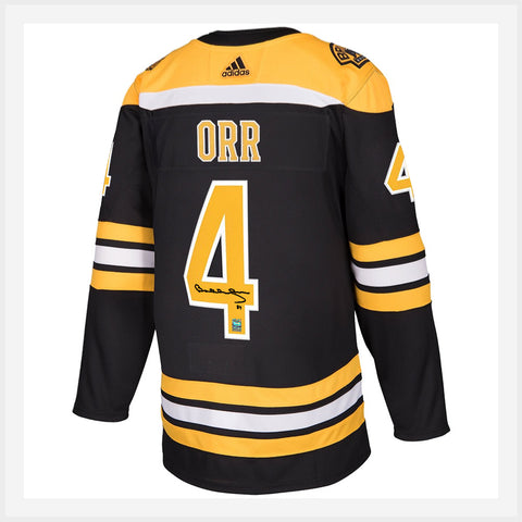 Camiseta de local Adidas Pro de los Boston Bruins firmada por Bobby Orr