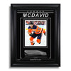 Fotografía enmarcada grabada de Connor McDavid de los Edmonton Oilers: patinaje en acción