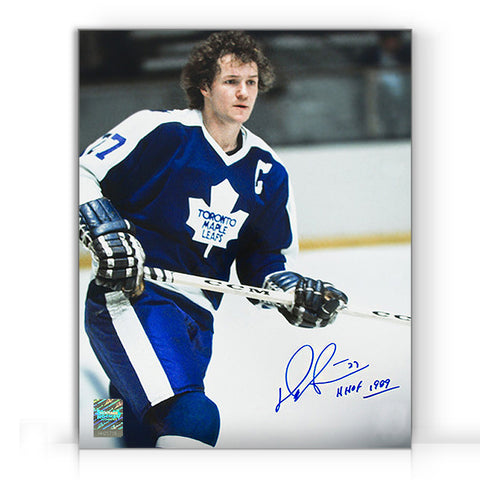 Fotografía de 8 x 10 firmada por Darryl Sittler, capitán de los Toronto Maple Leafs