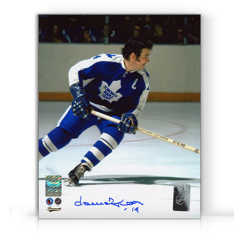 Foto de acción de 8 x 10 firmada por Dave Keon de los Toronto Maple Leafs
