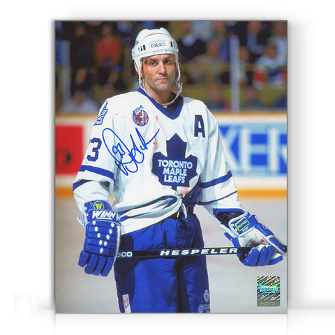 Fotografía de 8 x 10 firmada por Doug Gilmour de los Toronto Maple Leafs Bloody Warrior