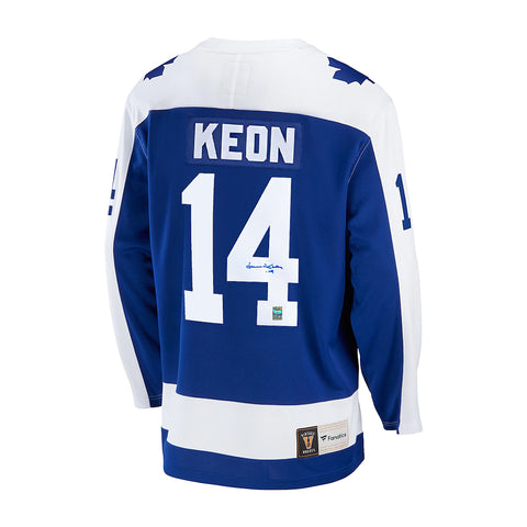 Camiseta vintage de los Toronto Maple Leafs firmada por Dave Keon