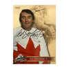 Tarjeta oficial firmada por el equipo de Canadá del 40.° aniversario de Ed Johnston n.° 1 de 1972