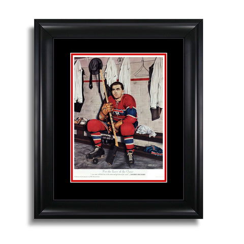 Por amor al juego – Maurice Richard Montreal Canadiens Impresión de la serie Legends de 9 x 11
