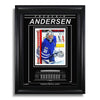 Fotografía enmarcada grabada de los Toronto Maple Leafs de Frederik Andersen - Focus