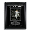 Fotografía enmarcada grabada de Giancarlo Stanton de los Yankees de Nueva York - Acción