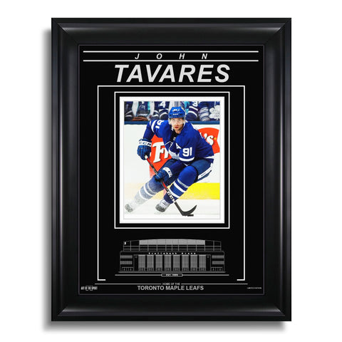 Fotografía enmarcada grabada de John Tavares Toronto Maple Leafs - Acción
