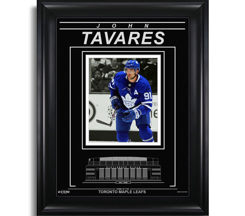 John Tavares Toronto Maple Leafs Engraved Framed Photo - Action Spotlight - Heritage Hockey™
