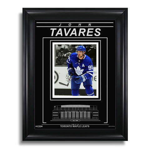 Fotografía enmarcada grabada de John Tavares de Toronto Maple Leafs - Action Spotlight