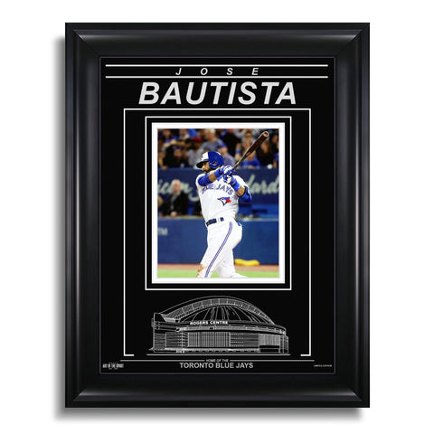 Foto enmarcada grabada de José Bautista, Toronto Blue Jays - Action Home