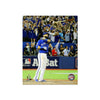 Foto enmarcada grabada de José Bautista, Toronto Blue Jays: Bat Flip