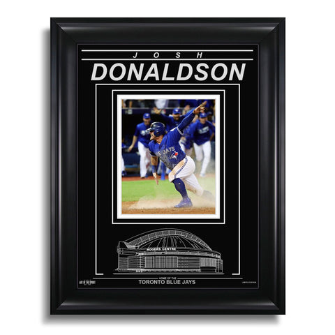 Fotografía enmarcada grabada de Josh Donaldson, Toronto Blue Jays - Diapositiva ALDS 2016