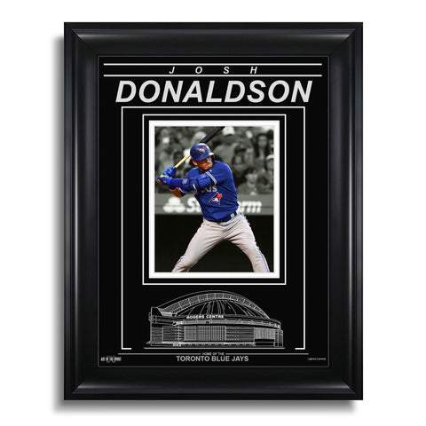 Fotografía enmarcada grabada de Josh Donaldson, Toronto Blue Jays - Action Spotlight Vertical