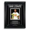 Fotografía enmarcada grabada de Kawhi Leonard de los Toronto Raptors: MVP de los playoffs de 2019
