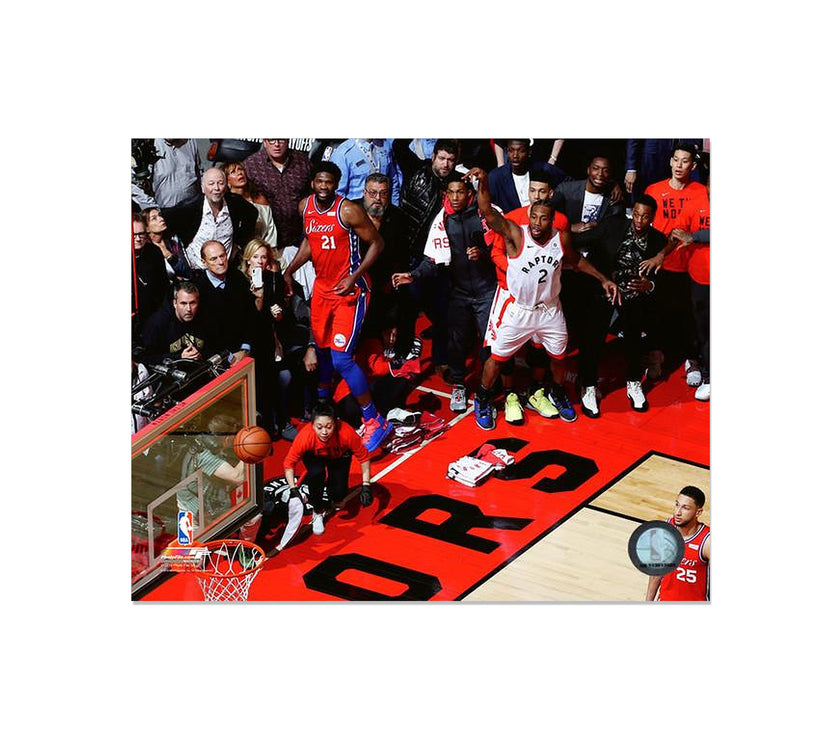 Fotografía enmarcada grabada de Kawhi Leonard de los Toronto Raptors: ganador del séptimo partido