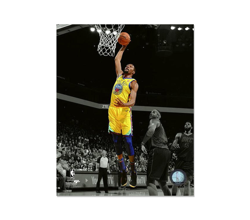 Fotografía enmarcada grabada de Kevin Durant, Golden State Warriors - Action Spotlight