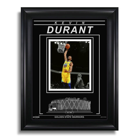 Fotografía enmarcada grabada de Kevin Durant, Golden State Warriors - Action Spotlight